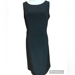 LBD Vintage LaBelle Fashions Black Sleeveless Lined Sheath Dress Size 12